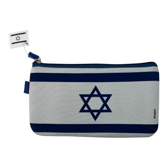 Palphot Israel Flag Unisex Storage Pouch - New with Tags Zipper Opening - Picture 2 of 6